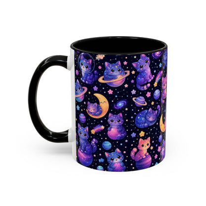 Accent Coffee Mug (11/15 oz) - Galaxy cats