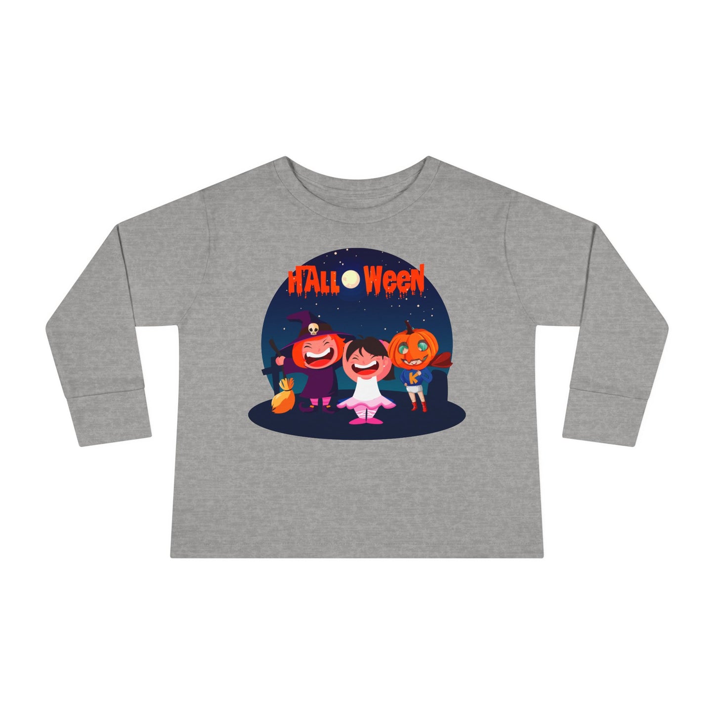 Toddler Long Sleeve Tee - Super kiddo wearing pumpkin - [[{"value":"Wonderwear Kid"}]]