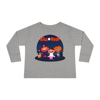 Toddler Long Sleeve Tee - Super kiddo wearing pumpkin - [[{"value":"Wonderwear Kid"}]]