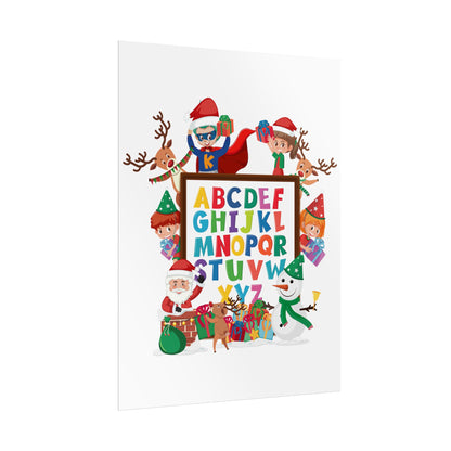 Rolled Posters - Christmas alphabet with super kiddo - [[{"value":"Wonderwear Kid"}]]
