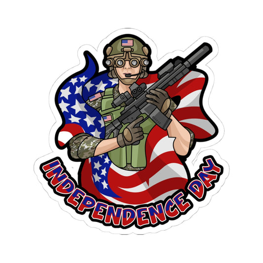 Kiss-Cut Stickers - Independence day Printify