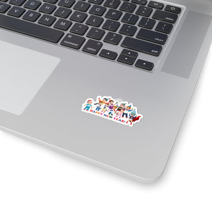 Kiss-Cut Stickers - Happy new year from super kiddo - [[{"value":"Wonderwear Kid"}]]