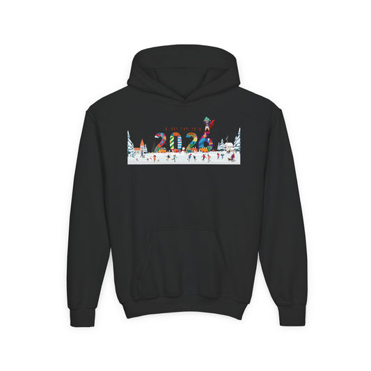 Youth Heavy Blend Hooded Sweatshirt - Happy 2026