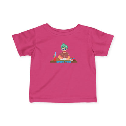 Infant Fine Jersey Tee - Super kiddo studying - [[{"value":"Wonderwear Kid"}]]