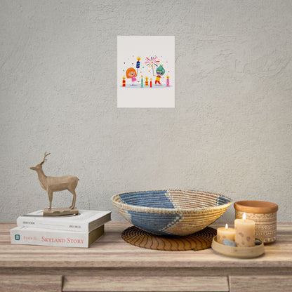 Rolled Posters - Super kiddo lighting fireworks - [[{"value":"Wonderwear Kid"}]]