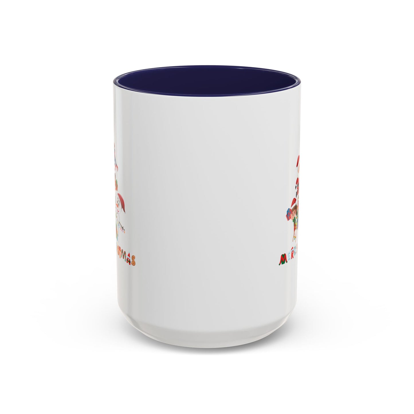 Accent Coffee Mug - Super kiddo making christmas tree with text