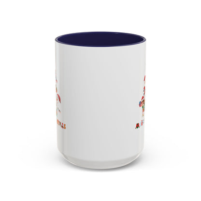 Accent Coffee Mug - Super kiddo making christmas tree with text - [[{"value":"Wonderwear Kid"}]]