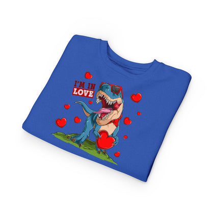 Toddler Sweatshirt -Dinosaur and heart design for valentines - [[{"value":"Wonderwear Kid"}]]