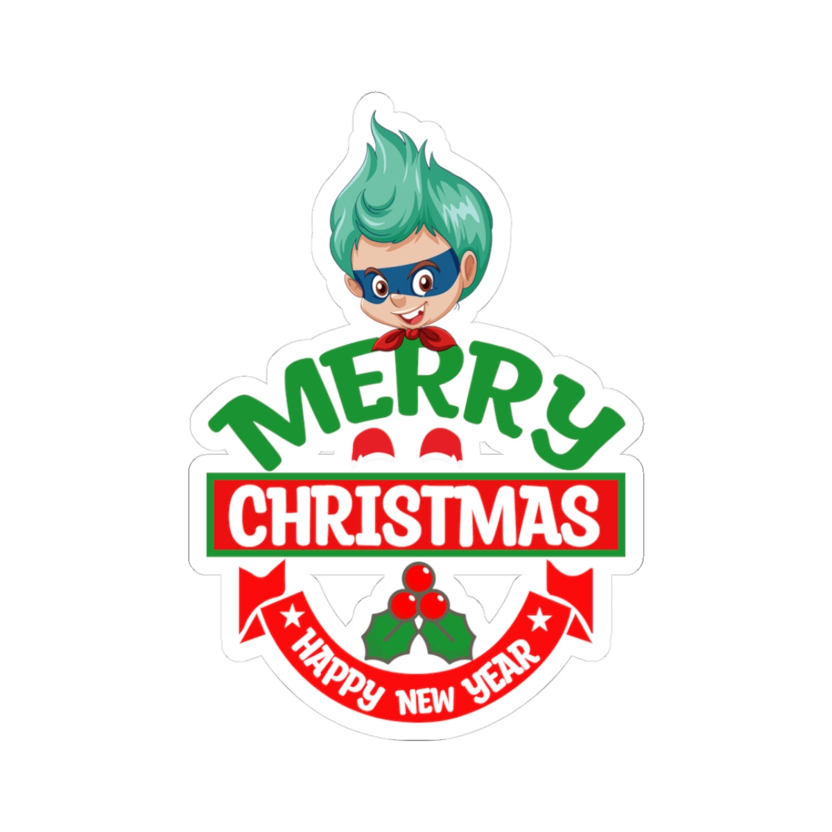 Kiss-Cut Stickers - Merry chridtmas from super kiddo - [[{"value":"Wonderwear Kid"}]]