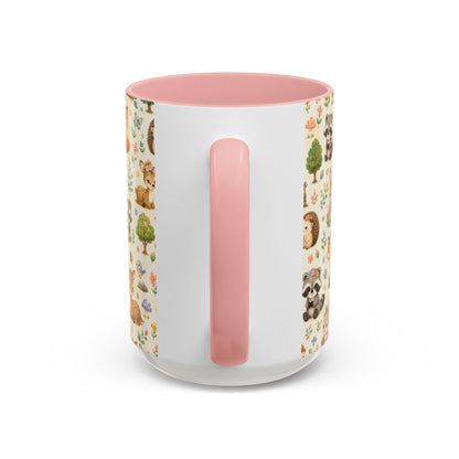 Accent Coffee Mug  (11/15 oz) - Whimsical Woodland Friends
