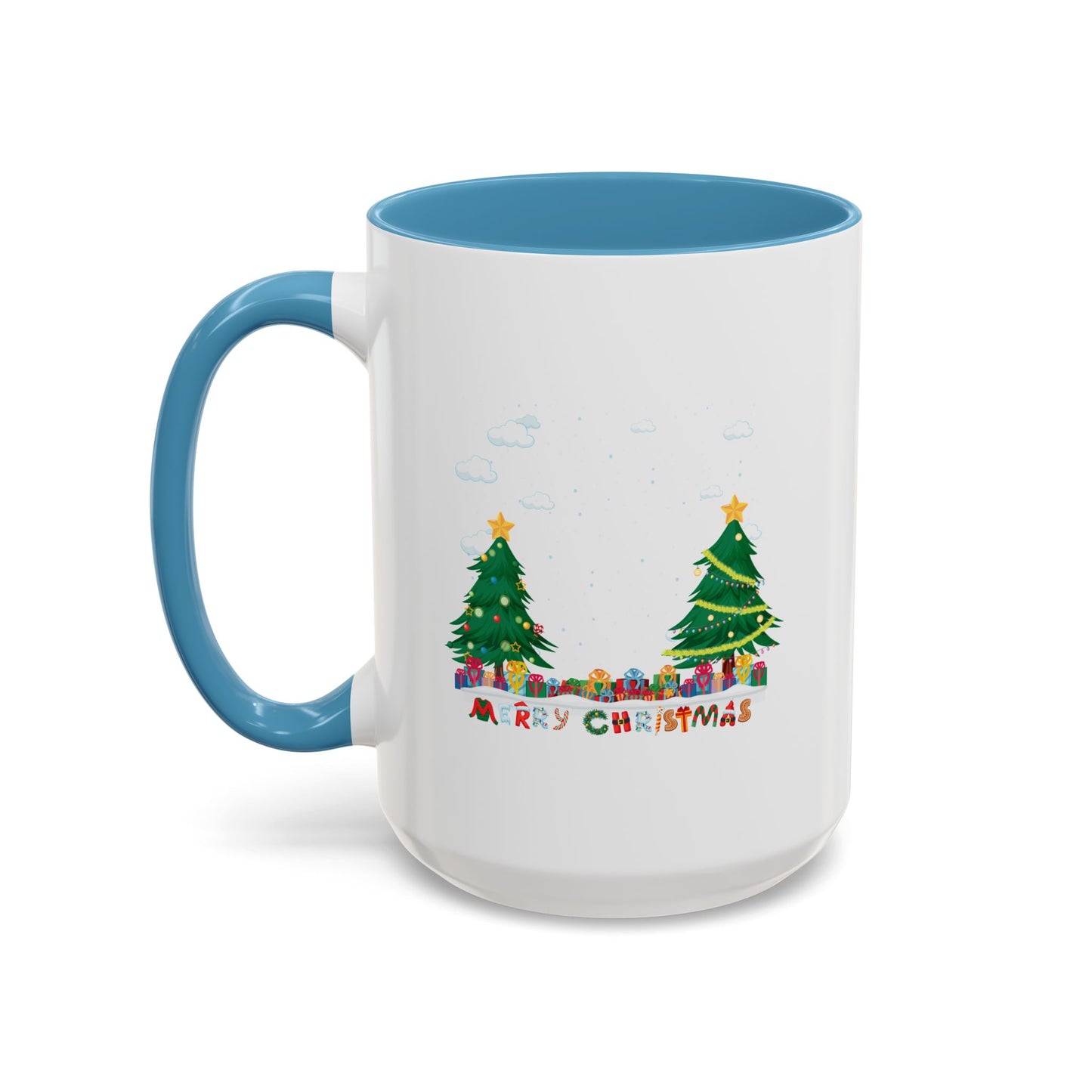 Accent Coffee Mug - Christmas and snowing