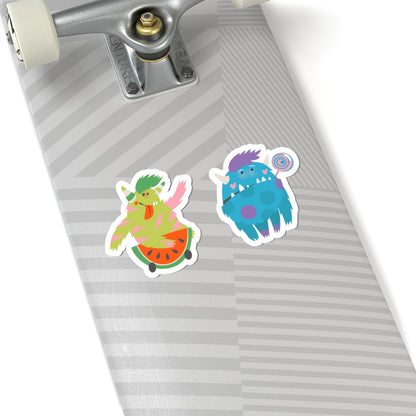 Kiss-Cut Vinyl Decals - Funny Toothy monsters Printify