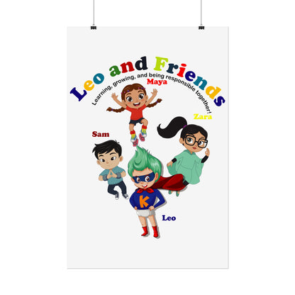 Rolled Posters - Leo & Friends - Learning and growing - [[{"value":"Wonderwear Kid"}]]