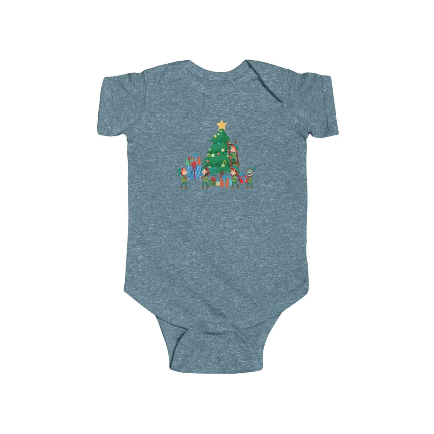 Infant Bodysuit - Super kiddo putting gifts on christmas tree - [[{"value":"Wonderwear Kid"}]]