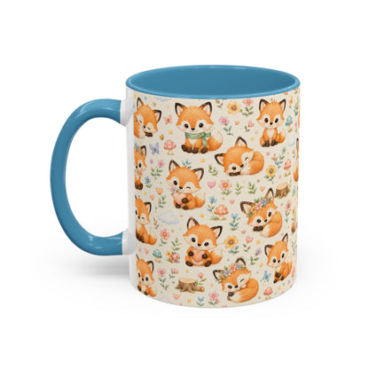 Accent Coffee Mug  (11/15 oz) - Baby foxes