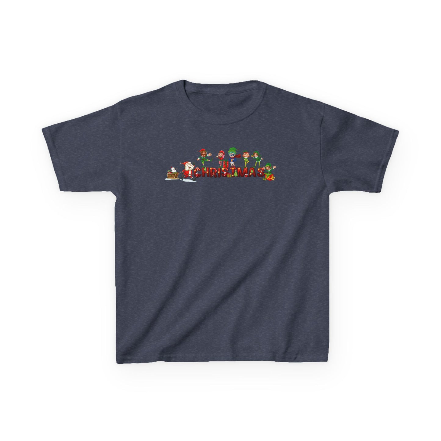 Kids Heavy Cotton™ Tee - Christmas with santa claus and friends - [[{"value":"Wonderwear Kid"}]]