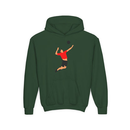 Youth Heavy Blend Hooded Sweatshirt - Volleyball Printify