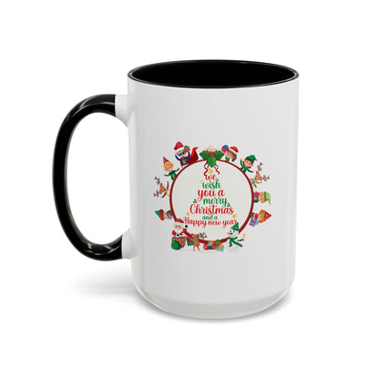 Accent Coffee Mug - We wish you a merry christmas - [[{"value":"Wonderwear Kid"}]]
