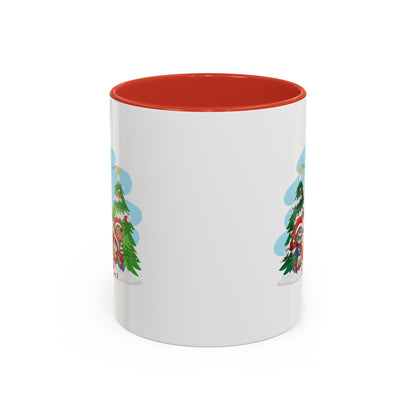 Accent Coffee Mug - Super kiddo with santa claus - [[{"value":"Wonderwear Kid"}]]