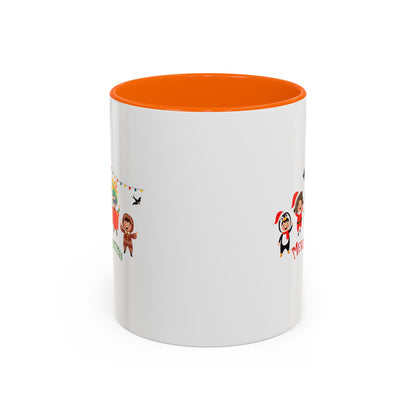 Accent Coffee Mug - Merry christmas by super kiddo and friends - [[{"value":"Wonderwear Kid"}]]