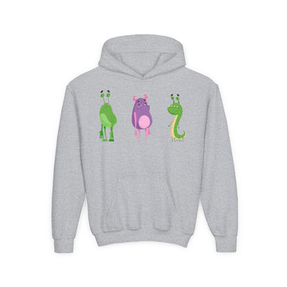 Youth Heavy Blend Hooded Sweatshirt -  Baby monsters Printify