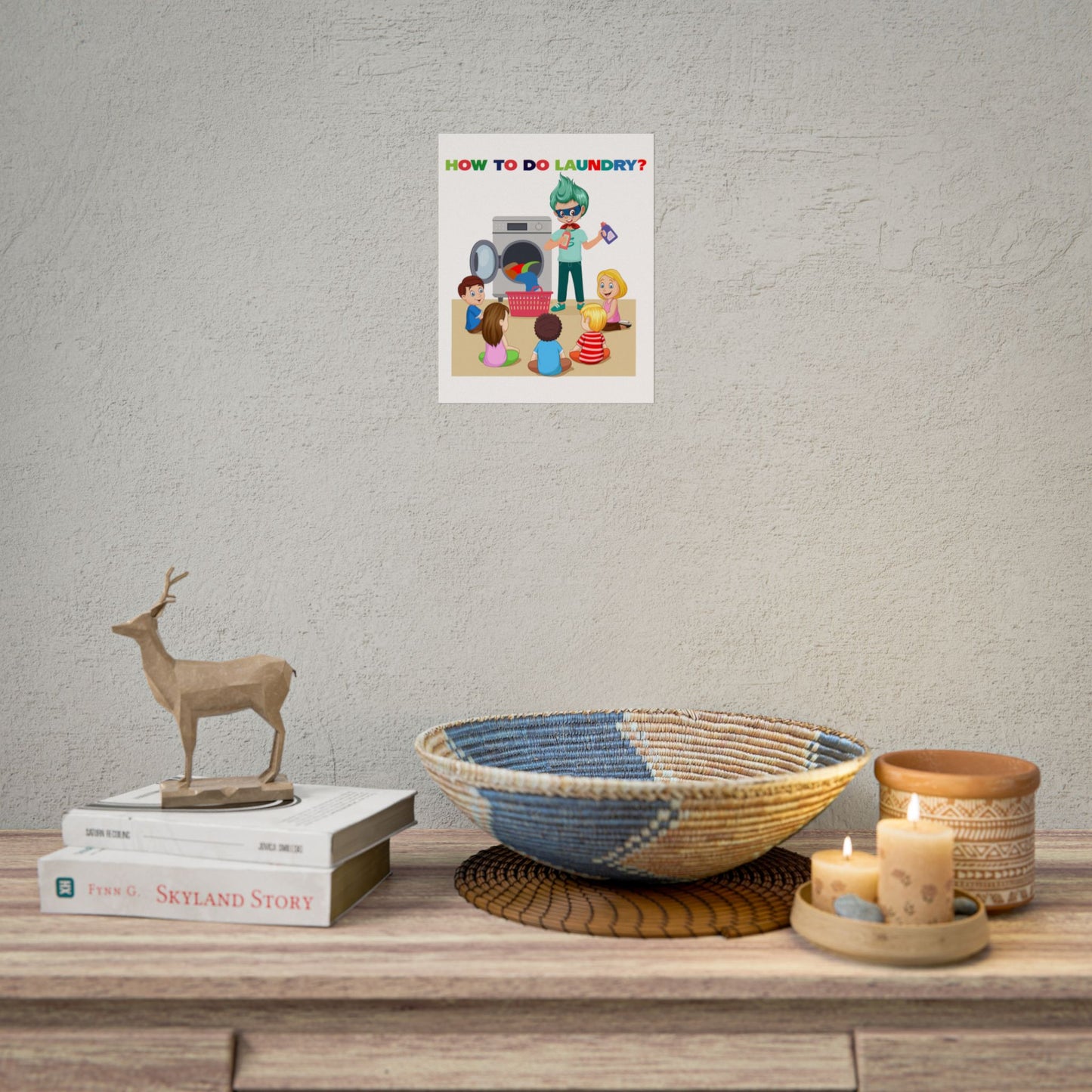 Rolled Posters - super kiddo teaching laundry - [[{"value":"Wonderwear Kid"}]]
