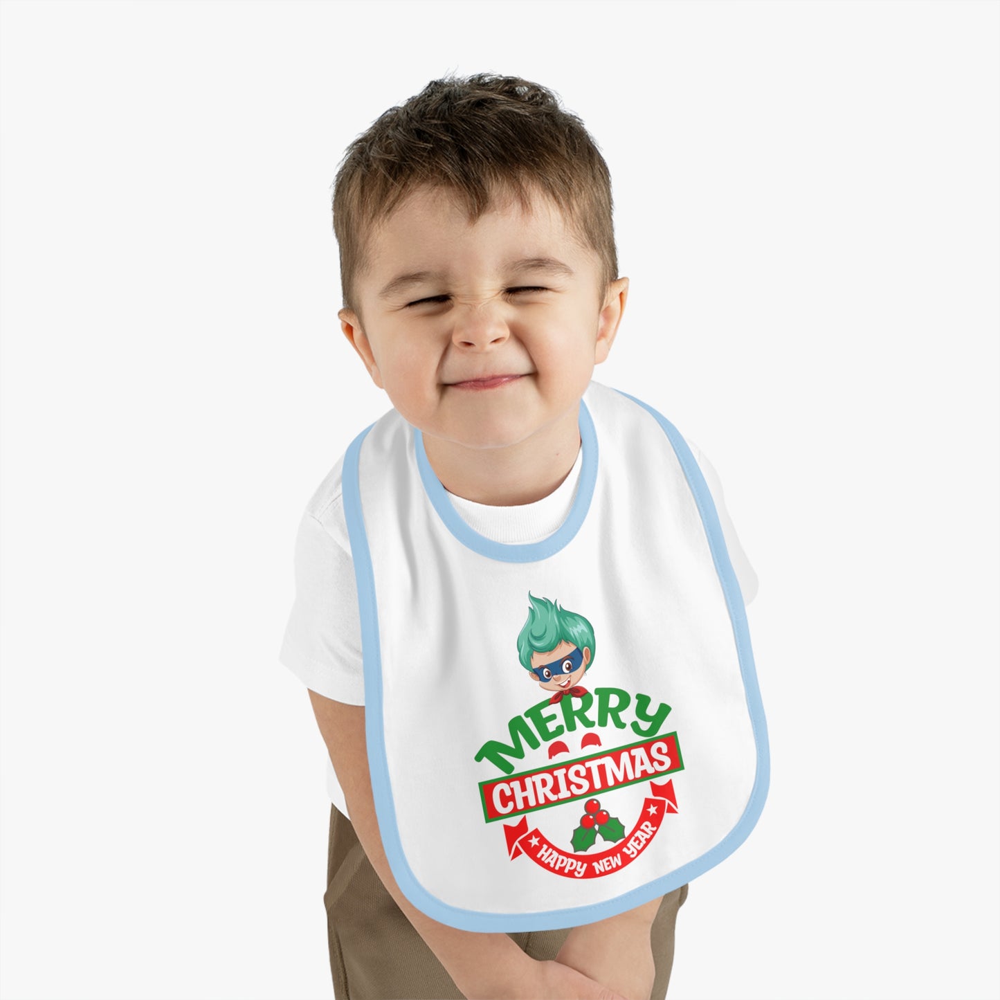 Baby Bib - Merry chridtmas from super kiddo
