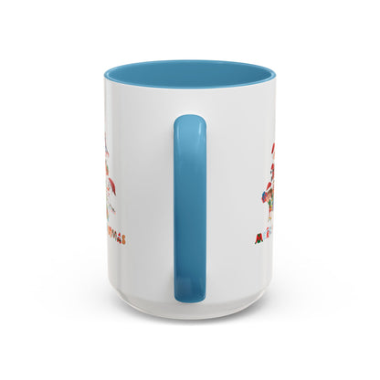 Accent Coffee Mug - Super kiddo making christmas tree with text - [[{"value":"Wonderwear Kid"}]]