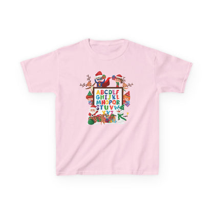 Kids Heavy Cotton™ Tee - Christmas alphabet with super kiddo - [[{"value":"Wonderwear Kid"}]]