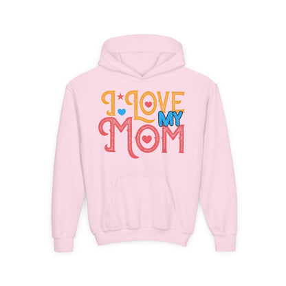 Youth Heavy Blend Hooded Sweatshirt -  I love my Mommy Printify
