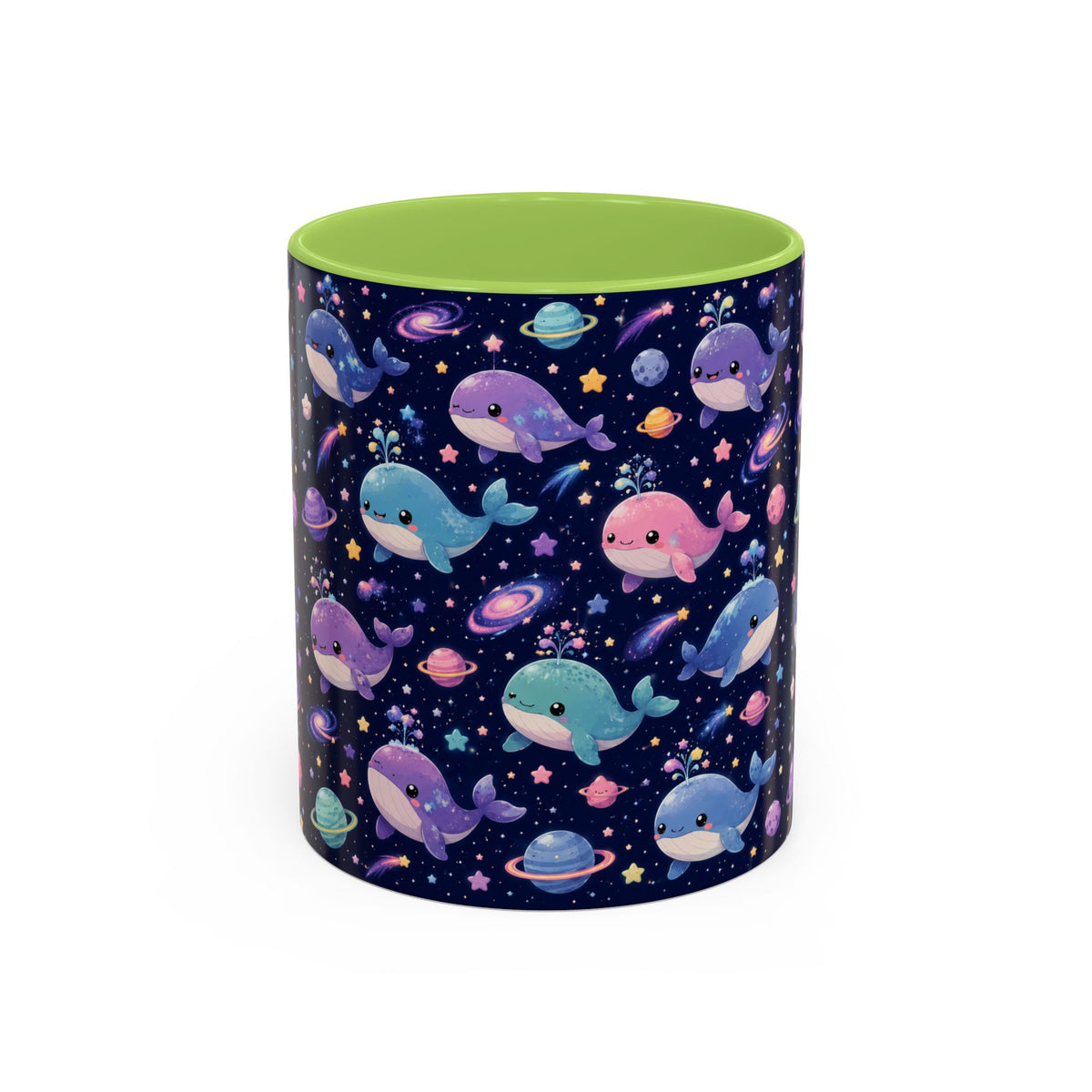 Accent Coffee Mug  (11/15 oz) - Cosmic Whale Adventure