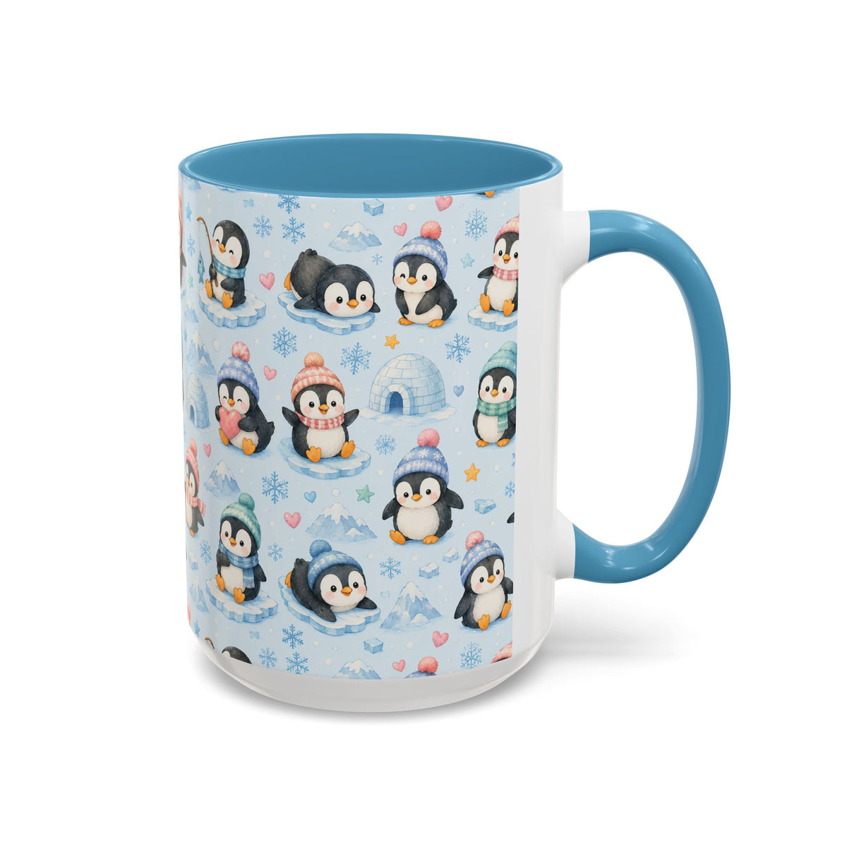 Accent Coffee Mug  (11/15 oz) - Penguin Winter Wonderland