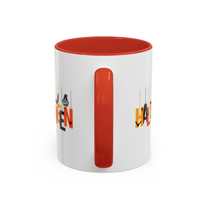 Accent Coffee Mug - Holloween hanging letters Printify