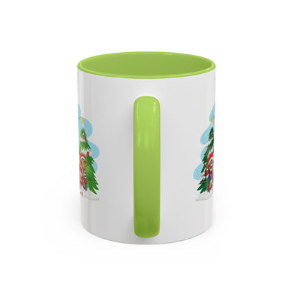 Accent Coffee Mug - Super kiddo with santa claus - [[{"value":"Wonderwear Kid"}]]
