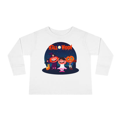 Toddler Long Sleeve Tee - Super kiddo wearing pumpkin - [[{"value":"Wonderwear Kid"}]]