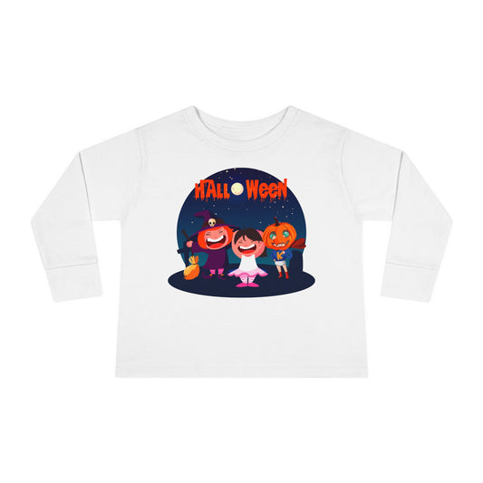 Toddler Long Sleeve Tee - Super kiddo wearing pumpkin - [[{"value":"Wonderwear Kid"}]]