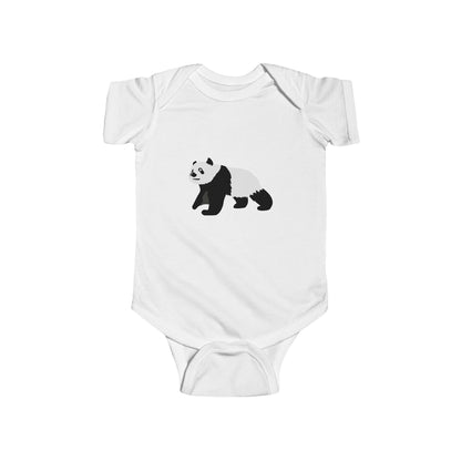 Baby Curious Panda Bodysuit - Infant Onesie Printify