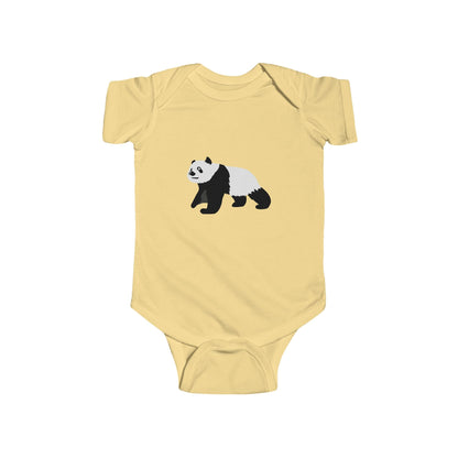 Baby Curious Panda Bodysuit - Infant Onesie Printify