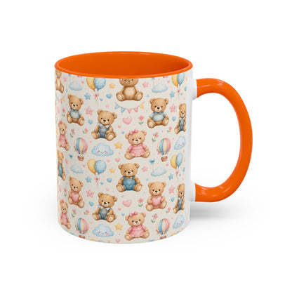 Accent Coffee Mug  (11/15 oz) - Pastel Teddy Bear Nursery