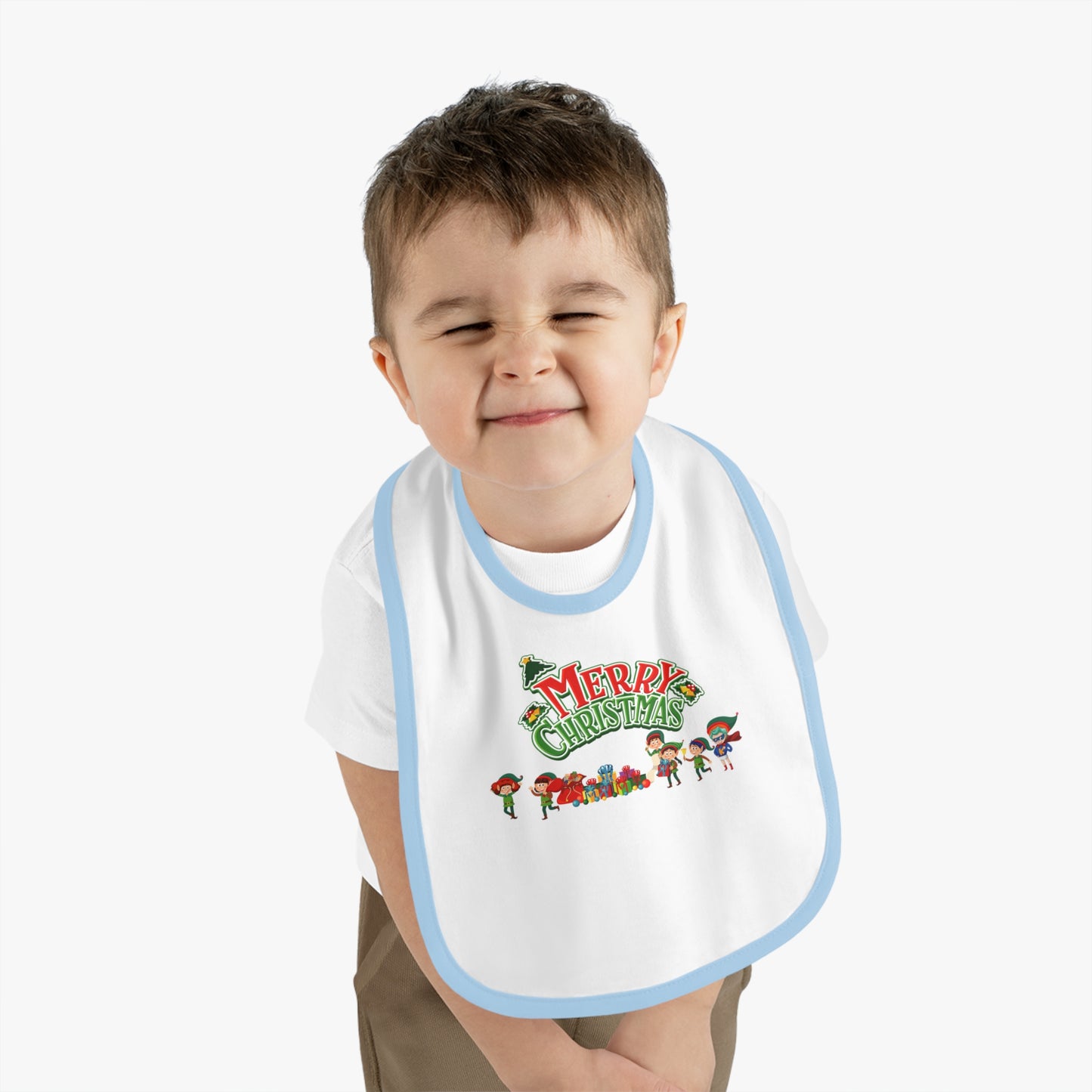 Baby Bib - Merry christmas from super friends