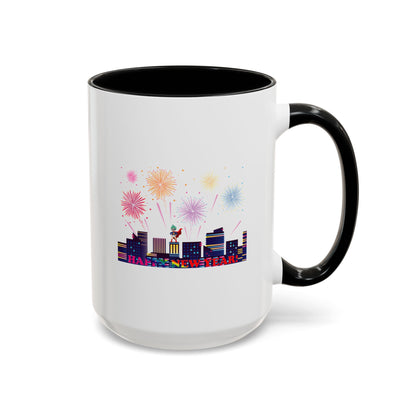 Accent Coffee Mug - Super kiddo with fireworks with text - [[{"value":"Wonderwear Kid"}]]