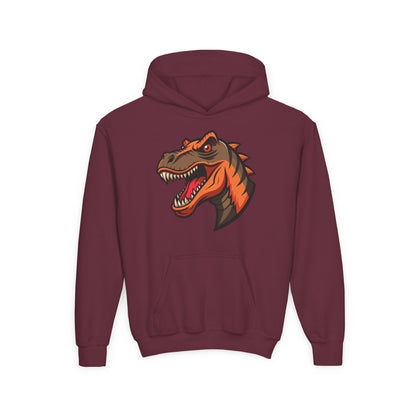 Youth Heavy Blend Hooded Sweatshirt -  Tyrannosaurus rex Printify