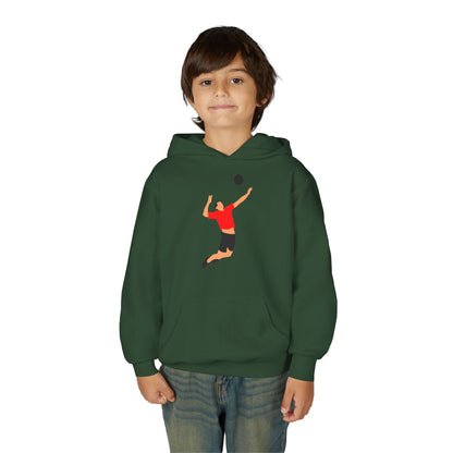 Youth Heavy Blend Hooded Sweatshirt - Volleyball Printify