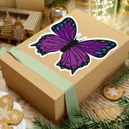 Kiss-Cut Stickers- Blue and Purple Butterfly Printify