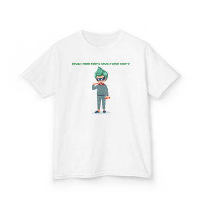 Kids Heavy Cotton™ Tee - Super kiddo brushing teeth - [[{"value":"Wonderwear Kid"}]]
