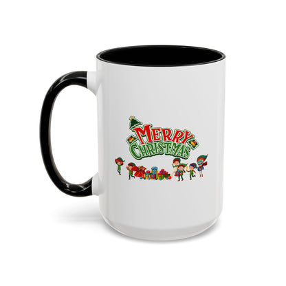 Accent Coffee Mug - Merry christmas from super friends - [[{"value":"Wonderwear Kid"}]]
