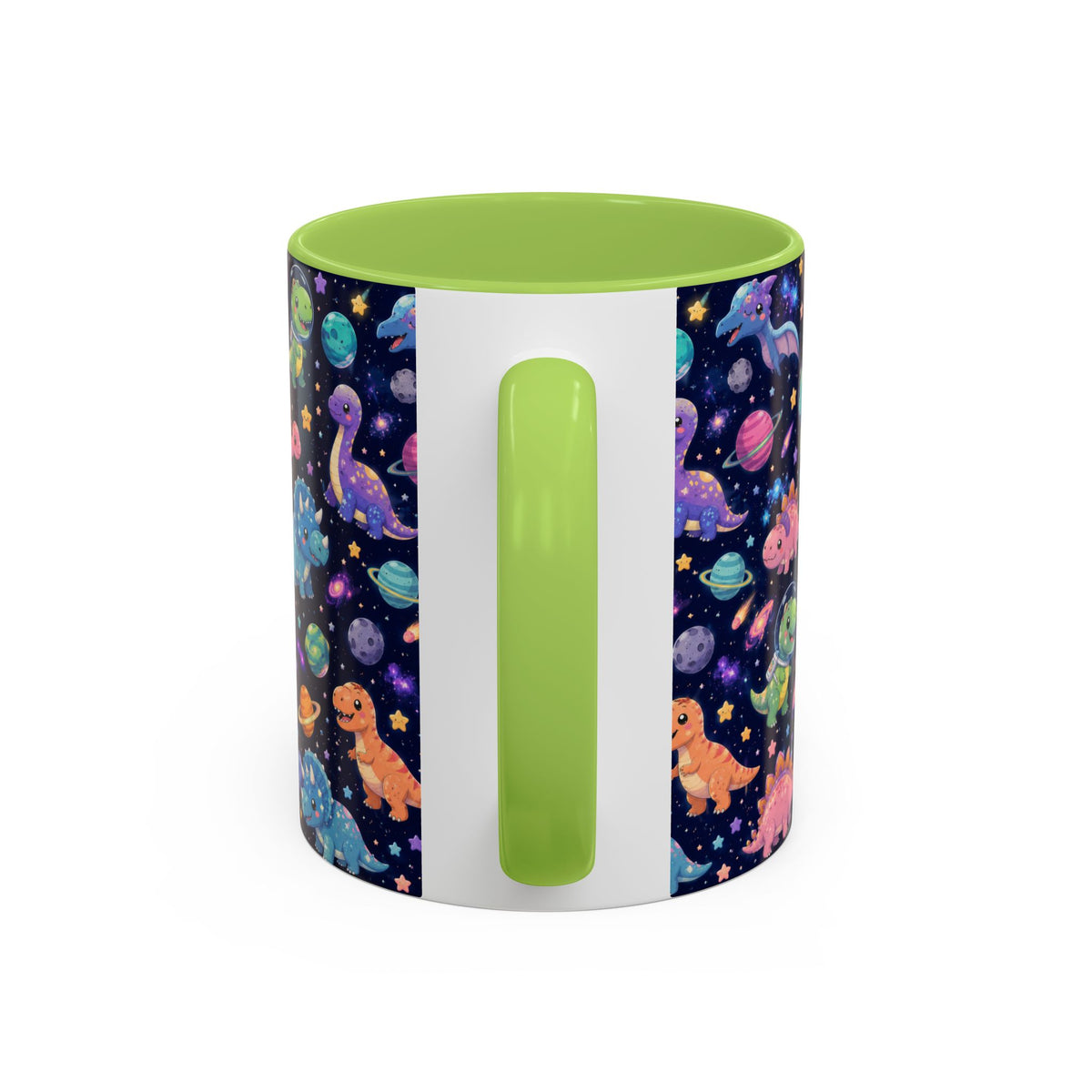 Accent Coffee Mug  (11/15 oz) - Cosmic dinosaurs