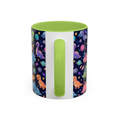 Accent Coffee Mug  (11/15 oz) - Cosmic dinosaurs
