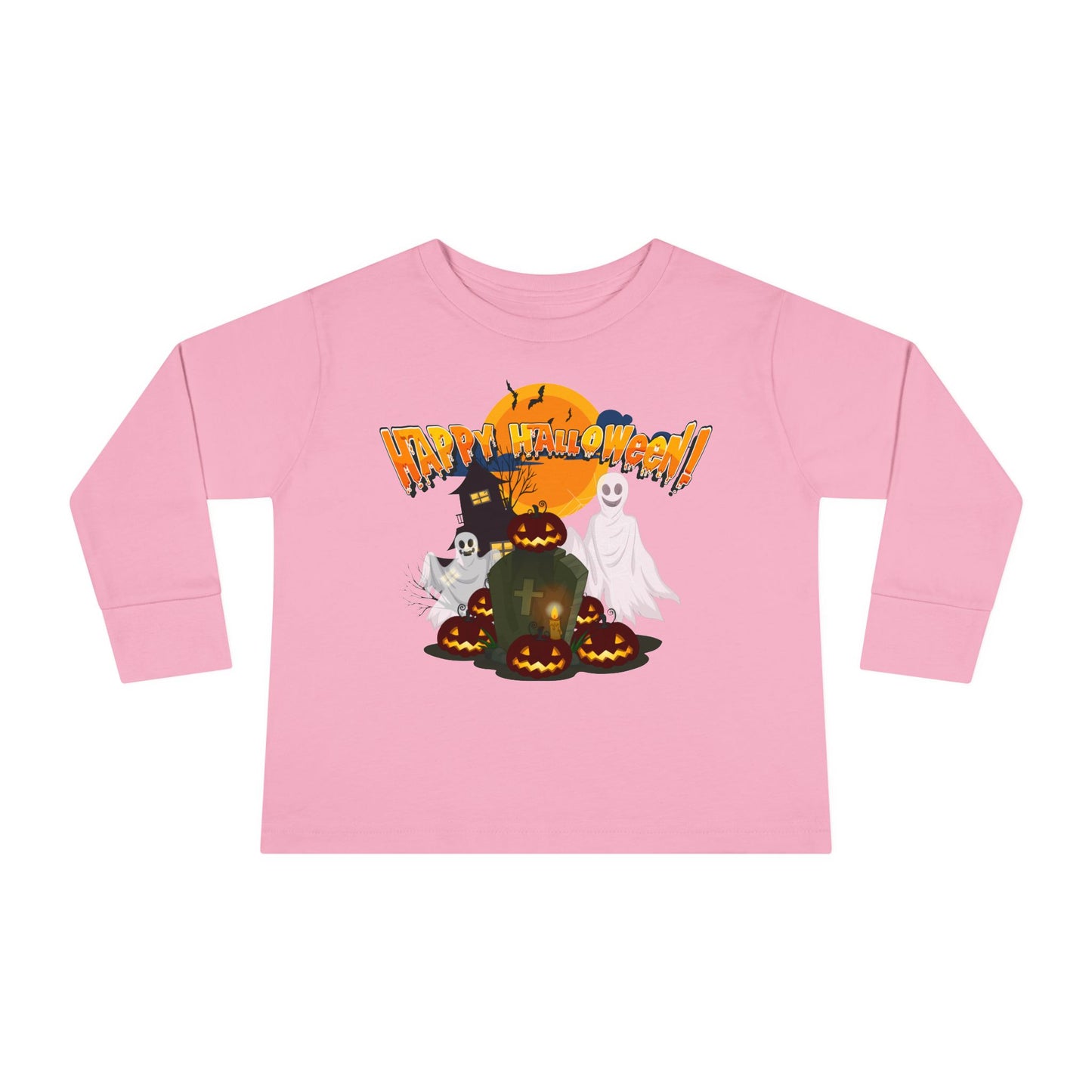 Toddler Long Sleeve Tee - Happy holloween - cemetery - [[{"value":"Wonderwear Kid"}]]