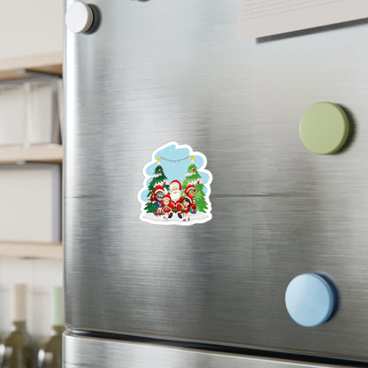 Christmas Kiss-Cut Vinyl Decals – Super kiddo with santa claus - [[{"value":"Wonderwear Kid"}]]